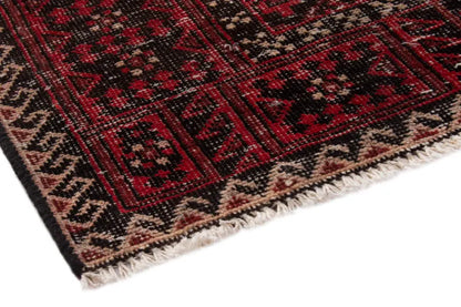 4x7 Vintage Turkish Oushak Rug | Handmade Anatolian Wool Area Rug | Red Antique Carpet