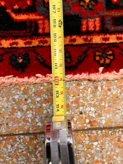 5.5x9.5 Persian Nahavand Rug | Hand Knotted Wool Area Rug | Colorful Folk Art Carpet