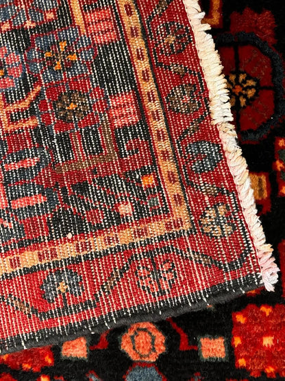 5.5x9.5 Persian Nahavand Rug | Hand Knotted Wool Area Rug | Colorful Folk Art Carpet