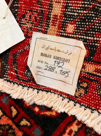 5.5x9.5 Persian Nahavand Rug | Hand Knotted Wool Area Rug | Colorful Folk Art Carpet